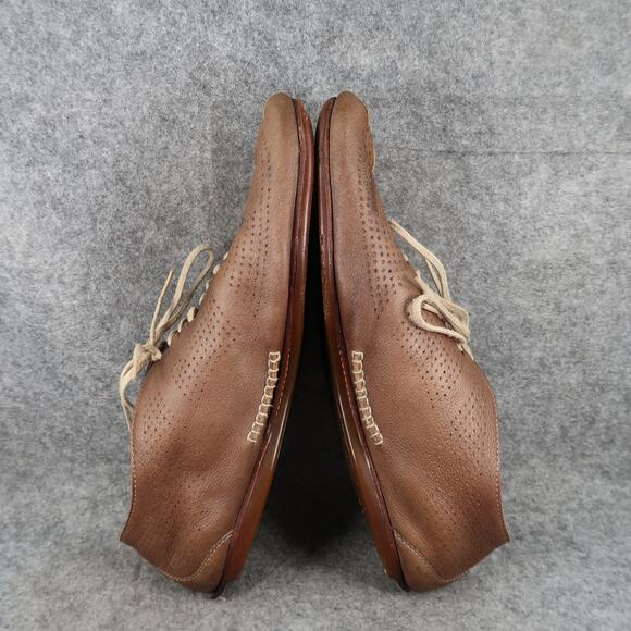 Ryan Rowe Shoes Mens 12 Casual Sneakers Leather Lace Up Brown Round Toe Flat - Picture 9 of 13